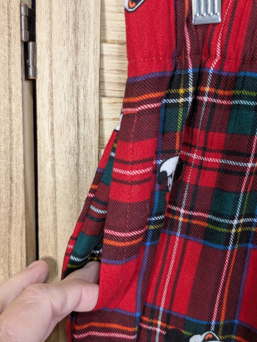 Disney Red Plaid Mickey Mouse Pajama Pants Match the Fam! Size XS NWT - Picture 6 of 13